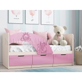Детская кровать Юниор-3 (1,6) розовый