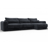 Диван угловой Лига-056 ЛОНГ НПБ велюр (темно-серый TOWER) 