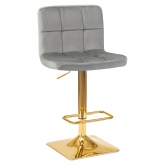 Барный стул LM-5016 GOLDY серый велюр