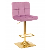 Барный стул LM-5016 GOLDY пудрово-сиреневый велюр