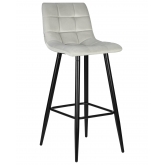 Барный стул LML-8078 NICOLE светло-серый велюр