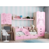 Детская мебель Юниор-3 Мульт (розовый металлик)