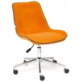 Кресло STYLE флок, оранжевый, 18