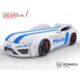 Кровать машина Romack Dreamer-M Полиция белая