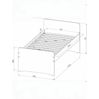 Кровать детская Пикси 80x160 белый (робкий подснежник) - Изображение 3