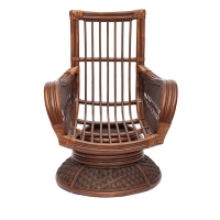 Кресло-качалка из ротанга Андреа релакс медиум (Andrea relax medium) + Подушка (Pecan washed) - Изображение 1