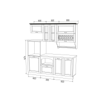 Кухонный гарнитур Милано 2,0 (компоновка №3) белый - Изображение 1