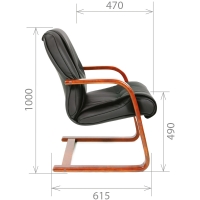 Кресло для постетителей CHAIRMAN 653V кожа - Изображение 3