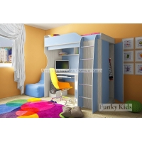 Детская кровать чердак с рабочей зоной Фанки Кидз 11 - Изображение 1
