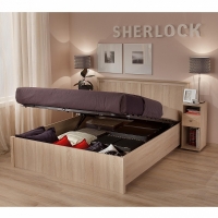 Кровать 1600 с подъемным механизмом 42.2 Sherlock (дуб сонома) - Изображение 1