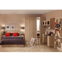 Комплект мебели для спальни №1 Sherlock (дуб сонома)