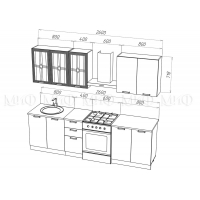 Кухонный гарнитур Техно 2,0 комп. №5 - Изображение 1