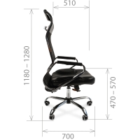 Кресло руководителя CHAIRMAN 700 (экокожа/сетка) - Изображение 4