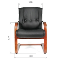 Кресло для постетителей CHAIRMAN 653V кожа - Изображение 2