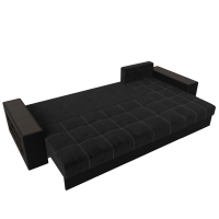 Угловой диван Дубай (вельвет черный) - Изображение 3