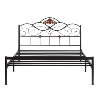 Кровать Federica (mod. AT-881) 160 (Queen bed) красный дуб / чёрный - Изображение 3