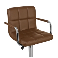 Барный стул Крюгер АРМ WX-2318C экокожа, коричневый - Изображение 3