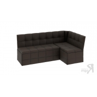 Кухонный диван угловой Домино (Кашемир коричневый) - Изображение 1
