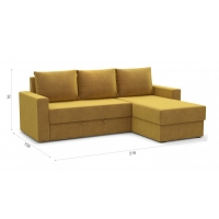 Угловой диван Лео (Amigo/yellow) - Изображение 1