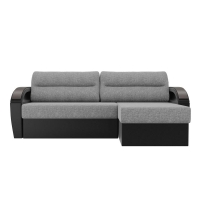 Угловой диван Форсайт (рогожка серый черный) - Изображение 2