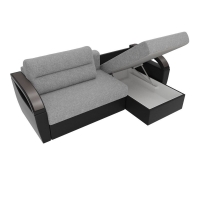 Угловой диван Форсайт (рогожка серый черный) - Изображение 4