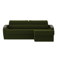 Угловой диван Форсайт (микровельвет зелёный) - Изображение 3