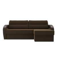 Угловой диван Форсайт (микровельвет коричневый) - Изображение 3