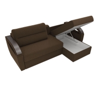 Угловой диван Форсайт (микровельвет коричневый) - Изображение 1