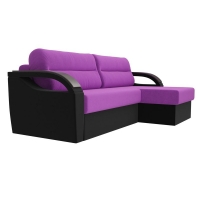 Угловой диван Форсайт (микровельвет фиолетовый черный) - Изображение 4
