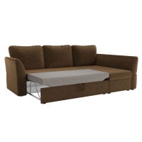 Угловой диван Гесен (микровельвет коричневый) - Изображение 1