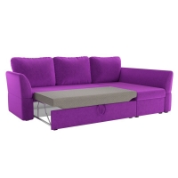 Угловой диван Гесен (микровельвет фиолетовый) - Изображение 1