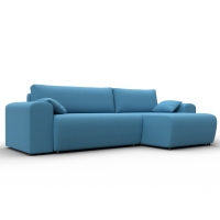 Диван угловой Лига-099 рогожка (голубой) 