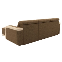 Угловой диван Марсель (велюр коричневый бежевый)  - Изображение 2