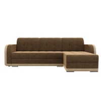Угловой диван Марсель (велюр коричневый бежевый)  - Изображение 3