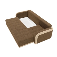 Угловой диван Марсель (велюр коричневый бежевый)  - Изображение 5