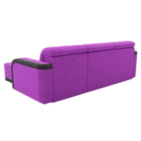 Угловой диван Марсель (велюр фиолетовый черный)  - Изображение 2