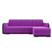 Угловой диван Марсель (велюр фиолетовый черный)  - Изображение 3