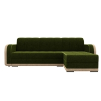 Угловой диван Марсель (велюр зеленый бежевый)  - Изображение 3