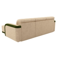 Угловой диван Марсель (велюр бежевый зеленый) - Изображение 5