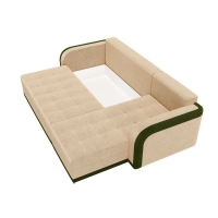 Угловой диван Марсель (велюр бежевый зеленый) - Изображение 2