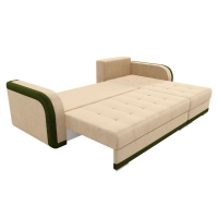 Угловой диван Марсель (велюр бежевый зеленый) - Изображение 1