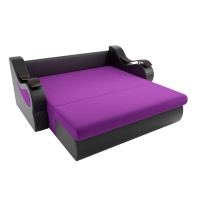 Прямой диван Меркурий (фиолетовый/черный) микровельвет экокожа - Изображение 3
