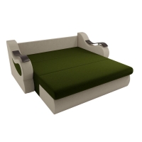 Прямой диван Меркурий (зеленый\бежевый) микровельвет - Изображение 4