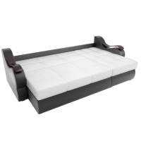 Угловой диван Меркурий (экокожа белый черный)  - Изображение 2
