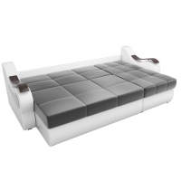 Угловой диван Меркурий (экокожа черный белый)  - Изображение 5
