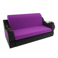 Прямой диван Меркурий (фиолетовый\черный) микровельвет - Изображение 3