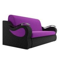 Прямой диван Меркурий (фиолетовый\черный) микровельвет - Изображение 5