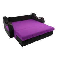 Прямой диван Меркурий (фиолетовый\черный) микровельвет - Изображение 1