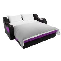 Прямой диван Меркурий (фиолетовый\черный) микровельвет - Изображение 2