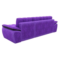 Угловой диван Нэстор (велюр фиолетовый черный) - Изображение 4